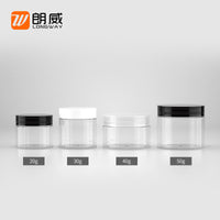 30g PET Plastic Wide Mouth Jar for Cosmetics, Cream, Lotion, Mask, Eye Cream