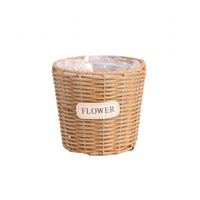 Imitation Rattan Pot Rustic Style Home Decor Long-Lasting for Tabletop