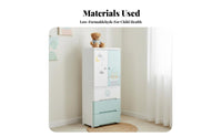 configurable Cube Organizer Large Capacity Storage Cabinet Cartoon Pattern for Babies