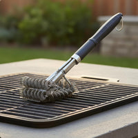 Coiled Coil Grill Brush Stainless Steel Double Spiral Grill Brush for Bbq