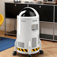 Spacecraft Shaped Trash Can Large Capacity Lidded Rubbish Bin Easy to Clean
