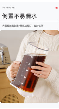 Cold Brew Coffee Pot for Home Refrigerator, Large Capacity Cold Brew Pitcher, Portable Cold Brew Tea Pot