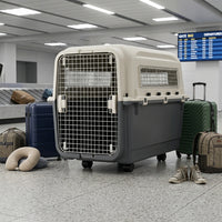 Portable Pet Carrier and Cat Travel Box, Solid shade Carrier with Front Door, Hard Outdoor Use Airline Approved Pet Carrier Case