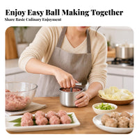 Easy to Clean Hand Press Meatball Mold Smooth Metal Cylindrical Meatball Mold Small Size