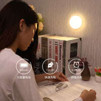 充电LED节能小夜灯宿舍卧室床头台灯睡眠触摸喂奶拍拍灯无线床上