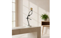 Dance Sculpture Sculptural Dance Figurine Artistic Abstract Sculpture for Simplicity Enthusiasts, Desk, Living Room, Office