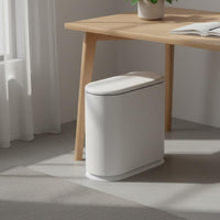 Narrow Space Garbage Bin Space Saving Oval Waste Bin Handseffortless Use