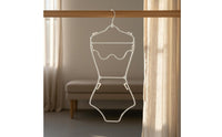 Shatterproof Single-Piece Swimsuit Display Hanger Long-Lasting PP Material Body Form Hanger Flexible Hollow Back Display Form White Finish for Retailers