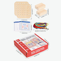 Threading Puzzle Toy Fine Motor Skills Lacing Board Toy Early Learning for Preschoolers, Kindergarten
