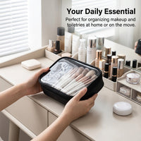 Large Toiletry Bag for Women, Waterproof Makeup Breathable Cosmetic Travel Organizing Pouch for Daily Use