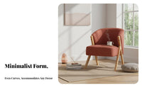 Upholstered Single Sofa Nordic Aesthetic Lounge Chair Minimalist Design Comfortable for Homeowners, Hotel, Living Room