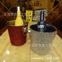 Stainless Steel Ice Bucket with Handles for Bar & Home Use