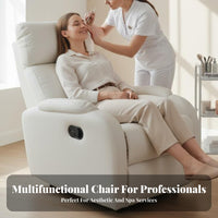Electricized Cosmetic Lounger Multi-Functional Salon Equipment Fully Reclinable Ergonomic Support for Beauticians, Lash Artists