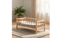 Wooden Doll Bed Miniature Doll Cozy Bed Furniture for Kids, Young Children, Playroom