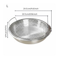 Mesh Draining Pan Heat-Resistant Fried Food Strainer Easy to Clean for Frying