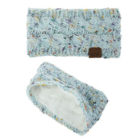 MOK Winter Fleece Lined Knit Headband Ear Warmer for Sports and Casual Wear