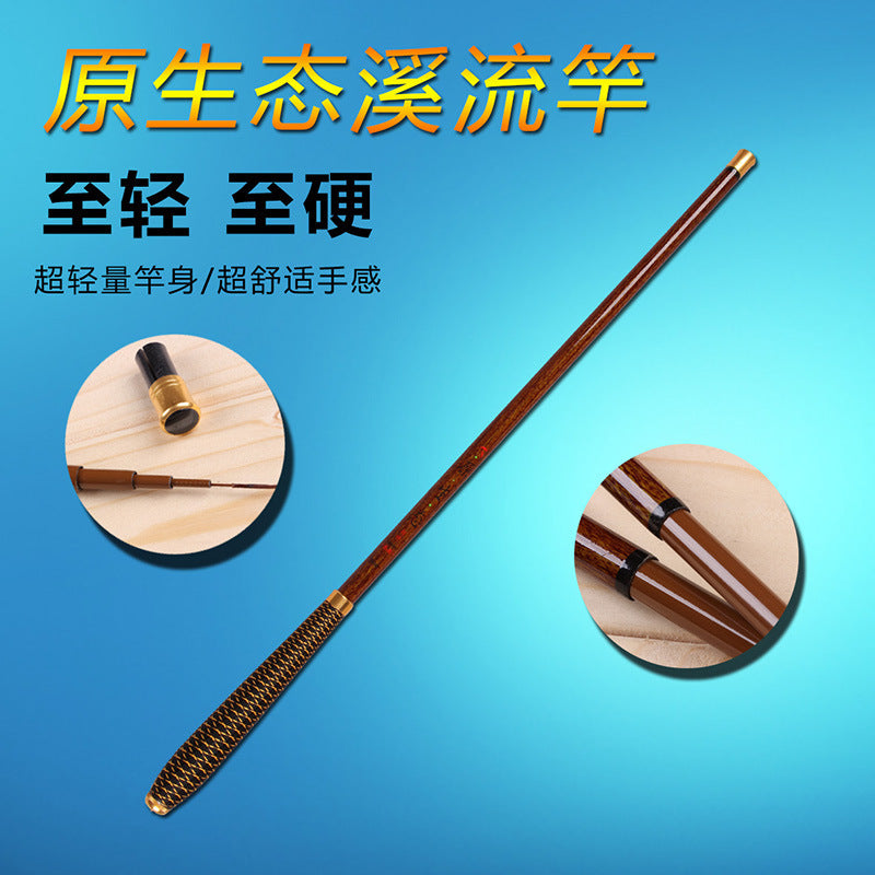 Telescopic Stream Fishing Rod Short Section Hand Pole 1.8-3.4m