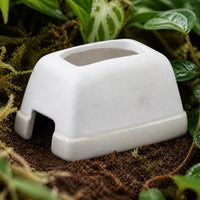 Reptile Ceramic Hideout Cave Humidifying Shelter for Geckos Snakes Lizards Natural Terracotta
