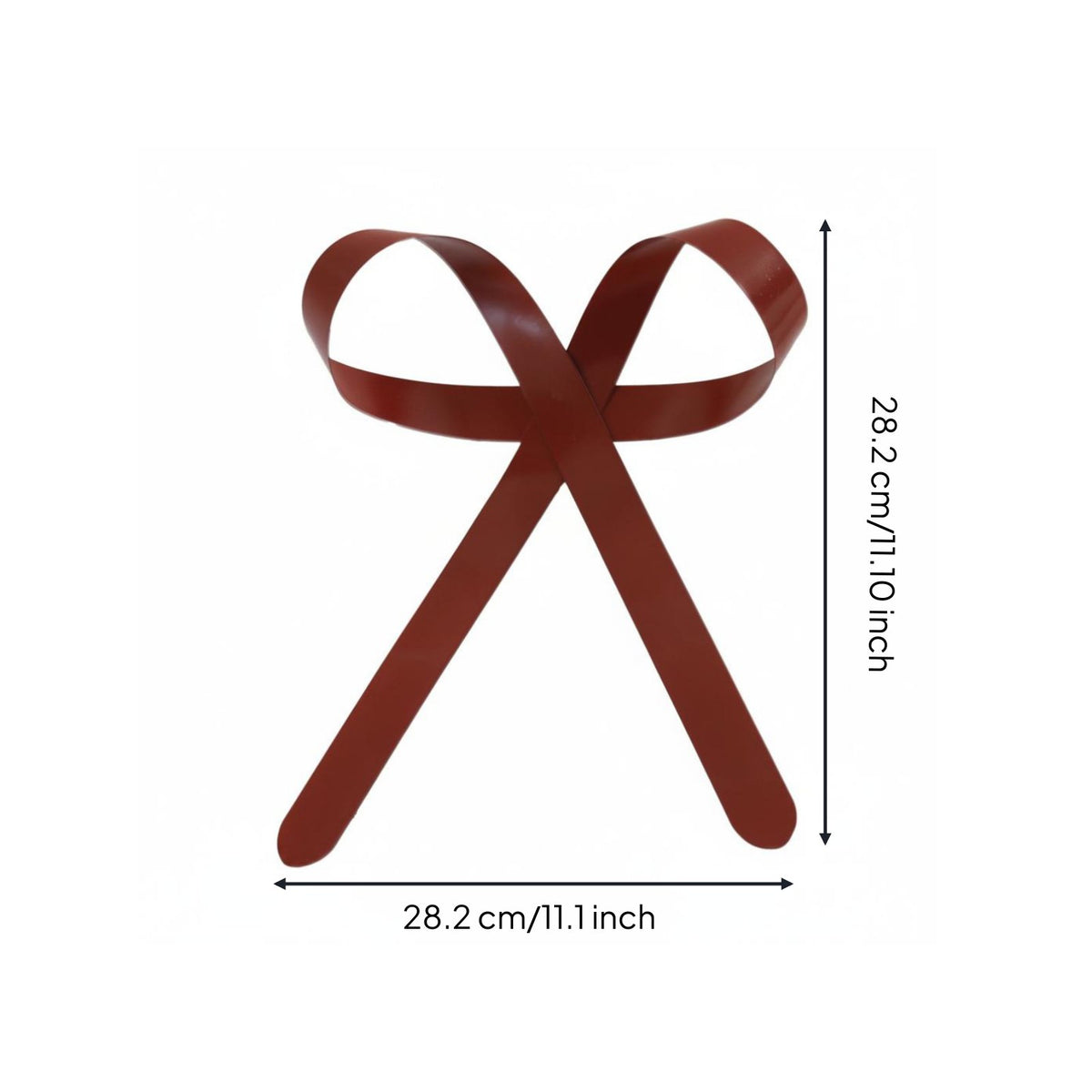 Metal Bow Clip Shiny Finish Metal Ribbon Bow Decoration Lightweight