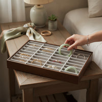 Bangle Tray with 40 Slot Grids Divided Jewelry Display Tray  Compact Storage Box for Retailers, Drawer