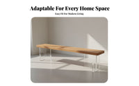 Nordic design Floating Wood Dining Table Wabi-Sabi Aesthetic Kitchen Furniture Minimalist Design Household Furnishing Transparent Legs for Homeowners, Families, pairs, Open-Plan Living Space, Home, morning dining corner, Small Spaces