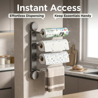 Wall Mounted Holder for Under Cabinet and Kitchen Iron Paper Roll for Every Home Cook