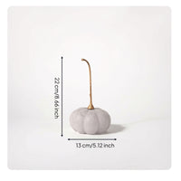 Pumpkin Statue with Gold Stem Tabletop Pumpkin with Gold Stem Fall for Entryway