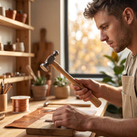 Hand Fatigue Reducing Jeweler's Hammer Ergonomic Chasing Hammer Domed Metalworking Tool Ball-Shaped for Workshop