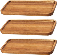 Acacia Wood Oval Serving Tray for Tea, Snacks, and Steak