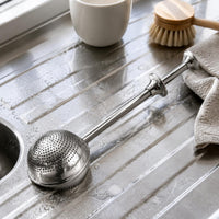 Sugar Shaker Duster Telescopic Handle Press Type Tea Filter Single-Hand Hand