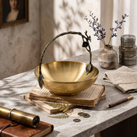 Metal Fruit Bowl with Handle Open Design Decorative Centerpiece Bowl Stylish Fruit Basket with Handle for Dining Table