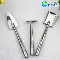Mini Stainless Steel Succulent Garden Tool Set - Shovel, Rake, Spade for Potted Plants