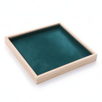 Jewelry Display Tray Shallow Jewelry Tray with Wood Frame Simple Organizer for Retail Countertop, Market Stalls
