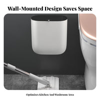 Wall Mounted Trash Can Nail Installation Hanging Garbage Bin with Lid Space-Saving Hanging Trash Can for Families, Homeowners, Toilet, Office, RV
