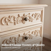5-Drawer Tall Chest of Drawers North American Country Aesthetic 5-Drawer Tall Chest Retro Design Distressed Finish