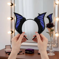 Soft & Fluffy Winged Creature Ear Headband Comfortable Fit Furry Winged Creature Flap Headband Lightweight Creature Ears Gentle on Hair for Halloween