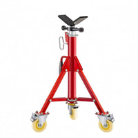 Adjustable Height Pipe Stand Caster Wheels Industrial Tool Steel