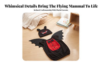 3 Pieces Nocturnal Flyer Costume With | Lightweight Easy-to-Wear Design, Short-Sleeve, undead lord Outfit with Hat, for School Plays