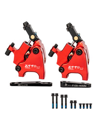 ZTTO Road Bike Hydraulic Disc Brake Caliper, Flat Mount, Dual-Sided Braking, Compatible with 140/160mm Rotors