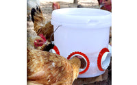 4 Pieces Round Poultry Feeder Spill Resistant Farm Supply Easy to Clean