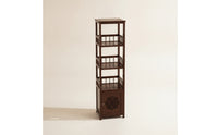 Storage Rack Cabinet Tall Display Rack with Cabinet Freestanding for Hallway