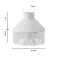 Textile Lampshade with Tassels Replacement Lampshade for Hotel