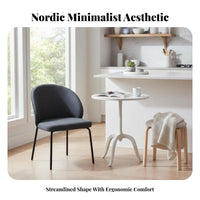 Curvedspine Padded Seat Nordic design Dining Room Chair Light Luxury long-lasting Frame for Interior Designers, Adults