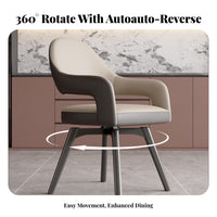 Rotating Upholstered Seat Versatile Upholstered Revolving Armchair Padded Pad Easy Assembly for Cafe, Living Room, Bedroom