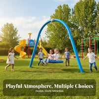 Double Swing Set Sturdy children's Swing Frame Anti-Rust Outdoor Play Equipment for Young Children, Family, Kindergarten, Community, Scenic Area