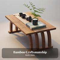 Chinese Design Low-Profile Coffee Table Minimalist Design Household Furniture Space-Saving Indoor Furnishing Multi-Purpose for Minimalists, Apartment Dwellers, Bay Window, Tatami Room, Balcony, Small Areas