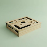 Solid Wood Construction Interactive Feline Maze Toy Multi-Functional Wooden Feline Challenge Box Enhances Instincts Pet Supply Portable for Kittens