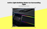 LED Car Mood Light, Acrylic Fiber Strip, Remote, Multicolor
