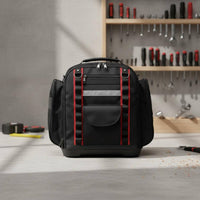 Portable Tool Bag Multiple Pockets Shoulder Tool Tote External Loops