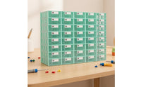Plastic Desktop Storage Cabinet with 40 Drawers Transparent Parts Cabinet with Clear Drawers Compact Desktop Drawer Organizer Sturdy for Workspace